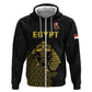 Custom World Football 2026 Egypt Hoodie Pharaohs Hieroglyphs Pride Black Version