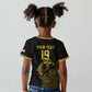 Custom World Football 2026 Egypt Kid T shirt Pharaohs Hieroglyphs Pride Black Version