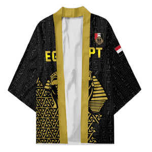 Custom World Football 2026 Egypt Kimono Pharaohs Hieroglyphs Pride Black Version