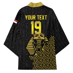 Custom World Football 2026 Egypt Kimono Pharaohs Hieroglyphs Pride Black Version