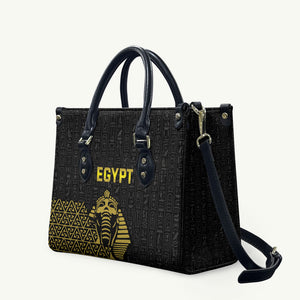 World Football 2026 Egypt Leather Bag Pharaohs Hieroglyphs Pride Black Version