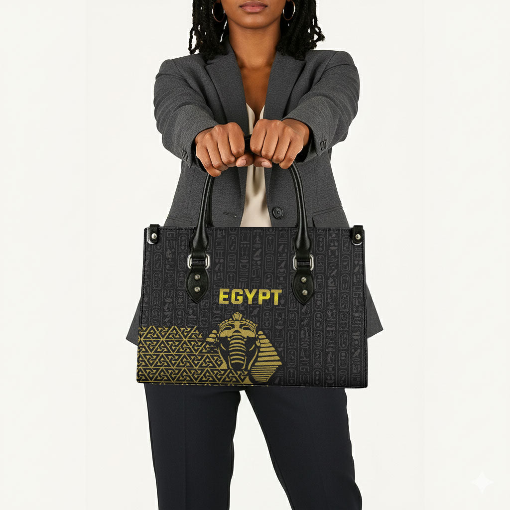 World Football 2026 Egypt Leather Bag Pharaohs Hieroglyphs Pride Black Version