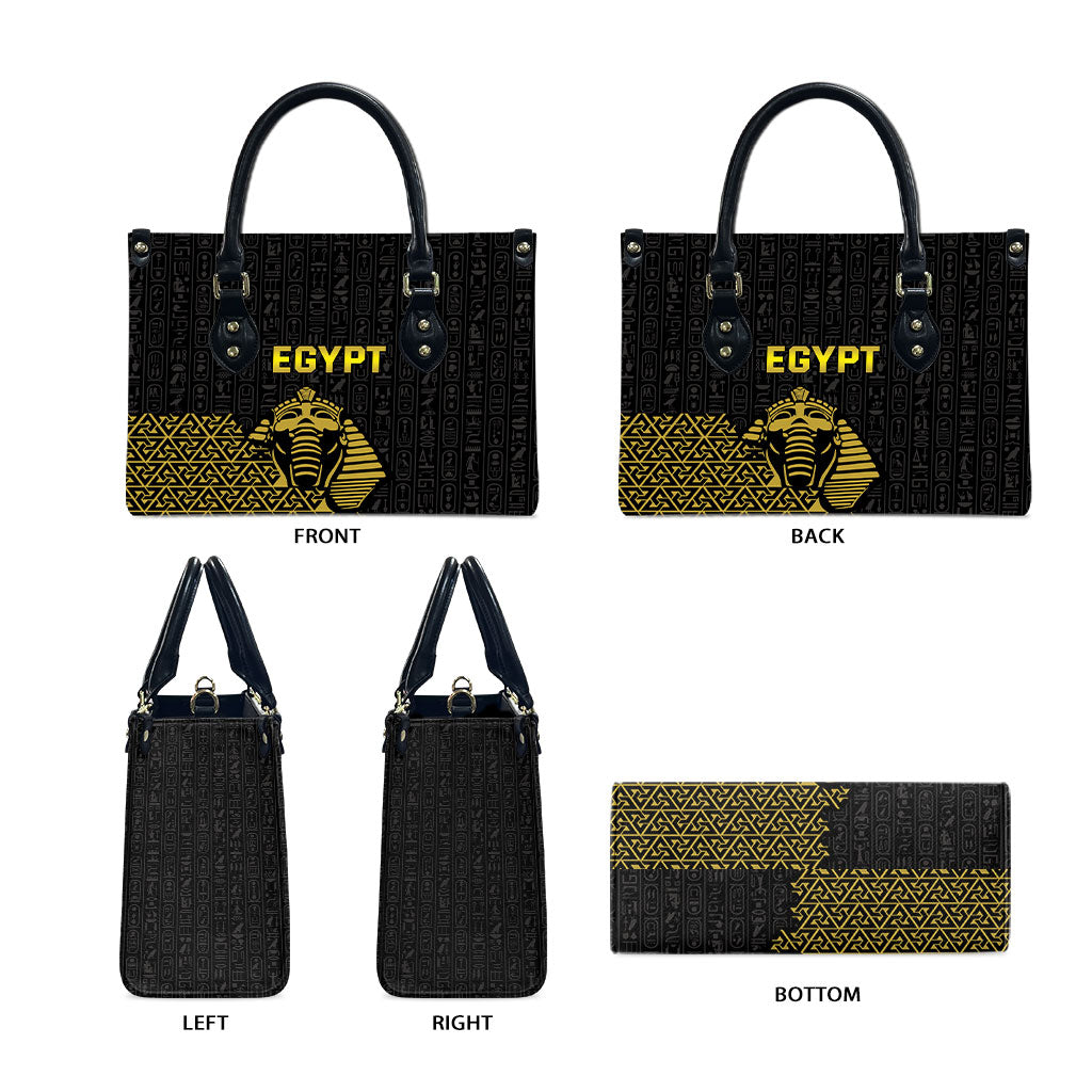 World Football 2026 Egypt Leather Bag Pharaohs Hieroglyphs Pride Black Version