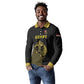 Custom World Football 2026 Egypt Long Sleeve Polo Shirt Pharaohs Hieroglyphs Pride Black Version
