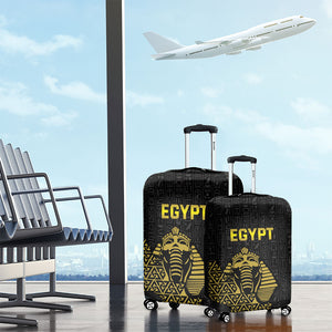 World Football 2026 Egypt Luggage Cover Pharaohs Hieroglyphs Pride Black Version