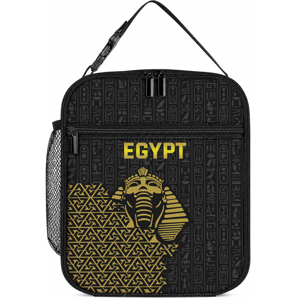 World Football 2026 Egypt Lunch Bag Pharaohs Hieroglyphs Pride Black Version