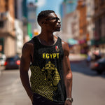Custom World Football 2026 Egypt Men Tank Top Pharaohs Hieroglyphs Pride Black Version