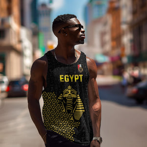 Custom World Football 2026 Egypt Men Tank Top Pharaohs Hieroglyphs Pride Black Version