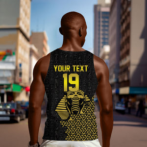 Custom World Football 2026 Egypt Men Tank Top Pharaohs Hieroglyphs Pride Black Version