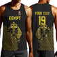 Custom World Football 2026 Egypt Men Tank Top Pharaohs Hieroglyphs Pride Black Version