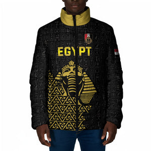 Custom World Football 2026 Egypt Padded Jacket Pharaohs Hieroglyphs Pride Black Version