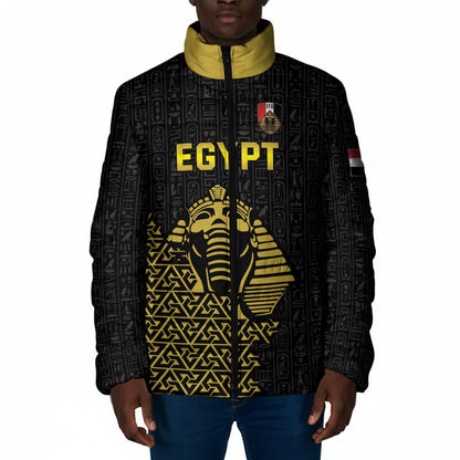 Custom World Football 2026 Egypt Padded Jacket Pharaohs Hieroglyphs Pride Black Version