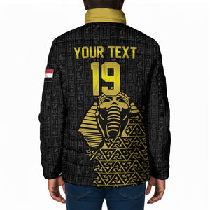 Custom World Football 2026 Egypt Padded Jacket Pharaohs Hieroglyphs Pride Black Version