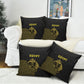 World Football 2026 Egypt Pillow Cover Pharaohs Hieroglyphs Pride Black Version