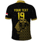 Custom World Football 2026 Egypt Polo Shirt Pharaohs Hieroglyphs Pride Black Version