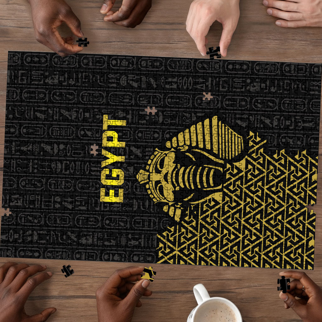 World Football 2026 Egypt Puzzle Pharaohs Hieroglyphs Pride Black Version