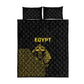 World Football 2026 Egypt Quilt Bed Set Pharaohs Hieroglyphs Pride Black Version