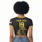 Custom World Football 2026 Egypt Raglan Cropped T shirt Pharaohs Hieroglyphs Pride Black Version