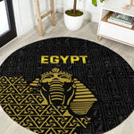 World Football 2026 Egypt Round Carpet Pharaohs Hieroglyphs Pride Black Version