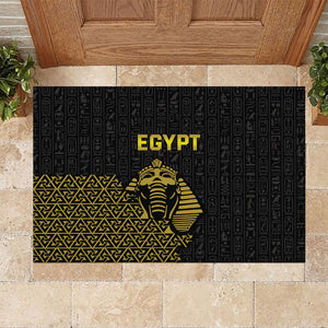 World Football 2026 Egypt Rubber Doormat Pharaohs Hieroglyphs Pride Black Version
