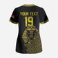 Custom World Football 2026 Egypt Scrub Top Pharaohs Hieroglyphs Pride Black Version