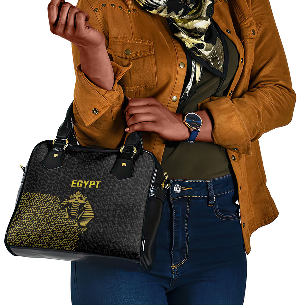 World Football 2026 Egypt Shoulder Handbag Pharaohs Hieroglyphs Pride Black Version
