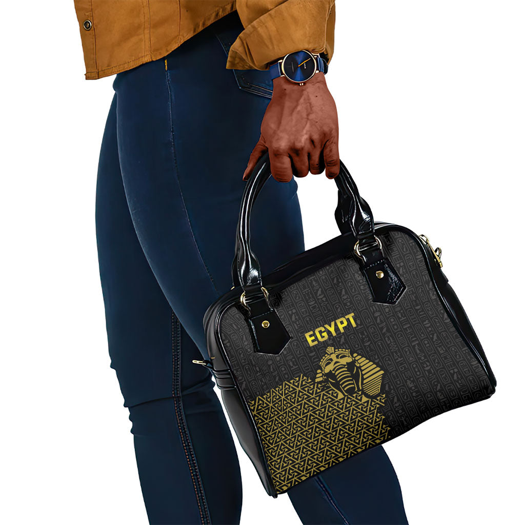 World Football 2026 Egypt Shoulder Handbag Pharaohs Hieroglyphs Pride Black Version