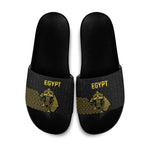World Football 2026 Egypt Slide Sandals Pharaohs Hieroglyphs Pride Black Version