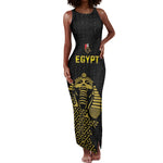 Custom World Football 2026 Egypt Tank Maxi Dress Pharaohs Hieroglyphs Pride Black Version