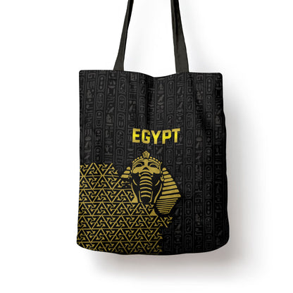 World Football 2026 Egypt Tote Bag Pharaohs Hieroglyphs Pride Black Version