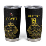 Custom World Football 2026 Egypt Tumbler Cup Pharaohs Hieroglyphs Pride Black Version