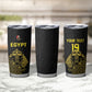 Custom World Football 2026 Egypt Tumbler Cup Pharaohs Hieroglyphs Pride Black Version