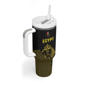 Custom World Football 2026 Egypt Tumbler With Handle Pharaohs Hieroglyphs Pride Black Version
