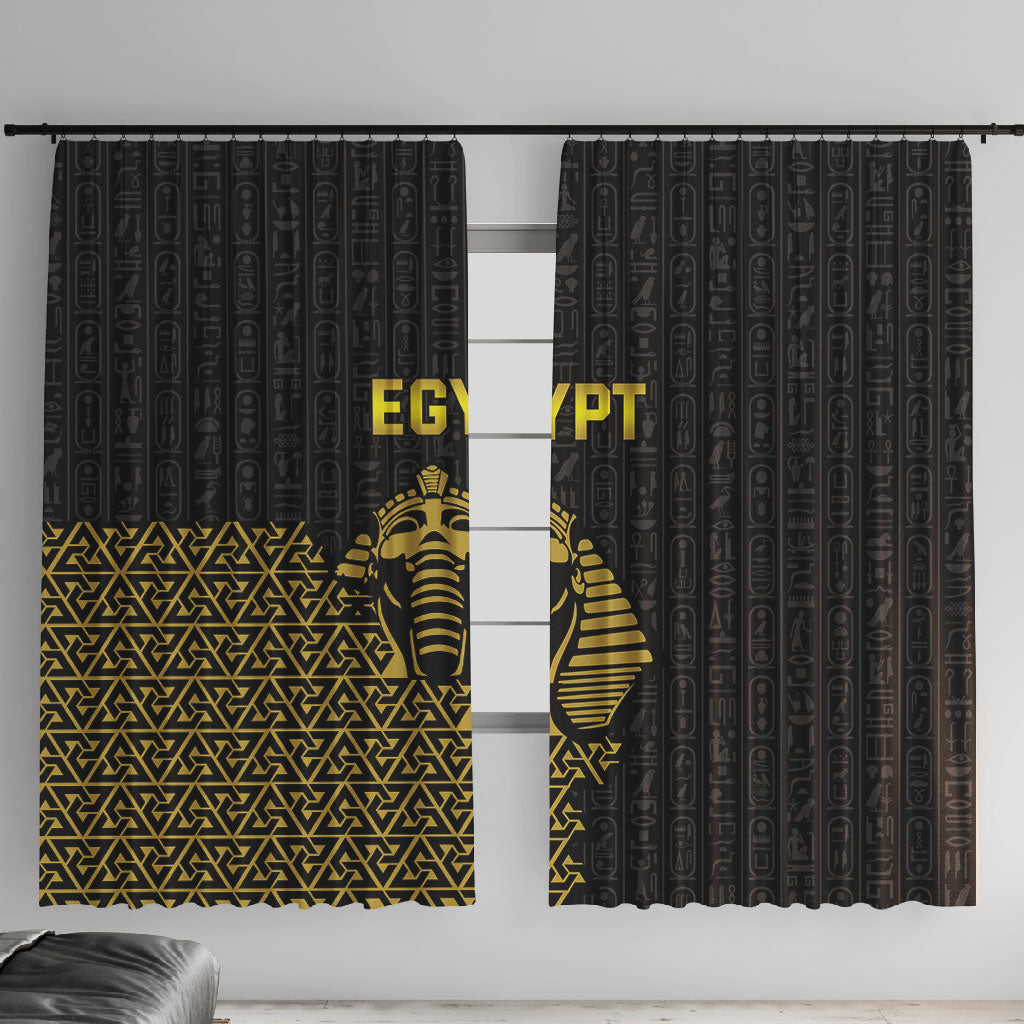 World Football 2026 Egypt Window Curtain Pharaohs Hieroglyphs Pride Black Version