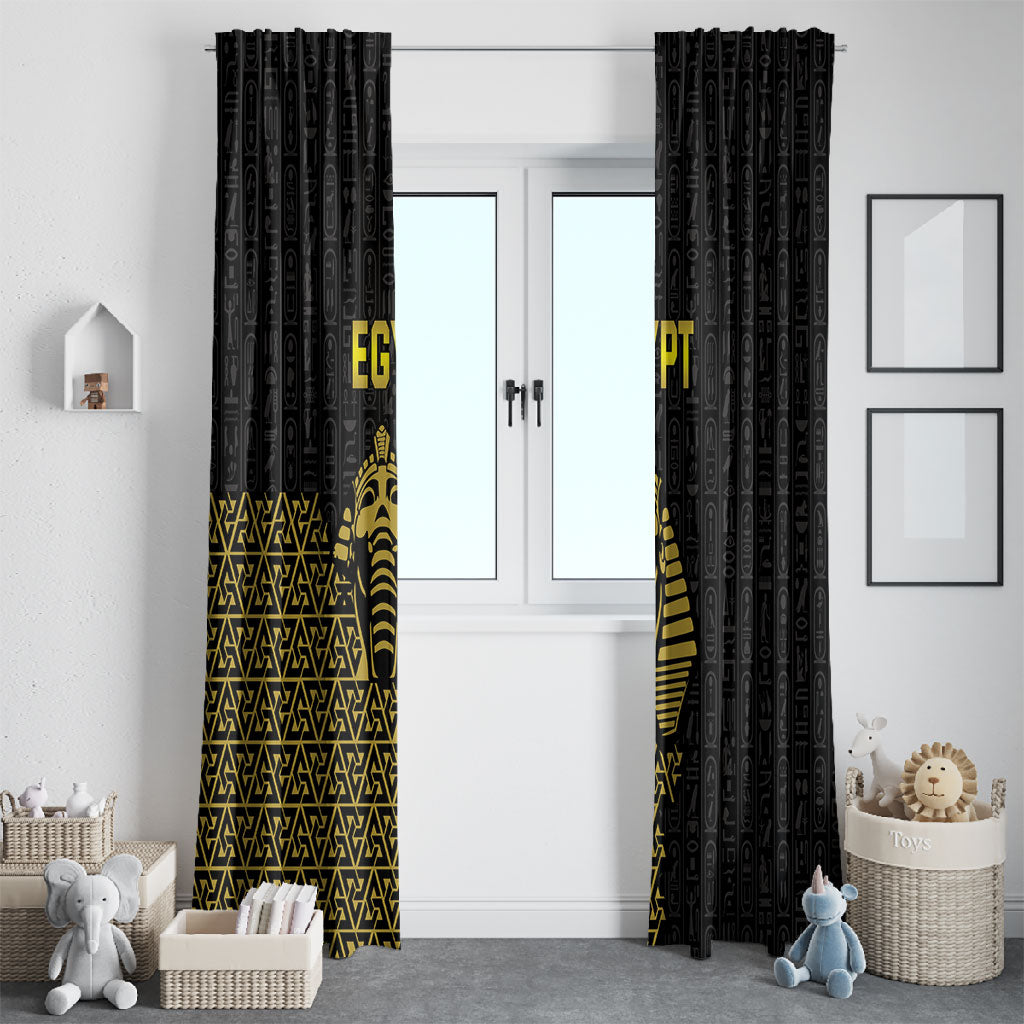 World Football 2026 Egypt Window Curtain Pharaohs Hieroglyphs Pride Black Version