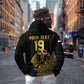 Custom World Football 2026 Egypt Zip Hoodie Pharaohs Hieroglyphs Pride Black Version