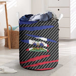 Black Haitians Beast Laundry Basket Ripped Flag Graphic - African Pride