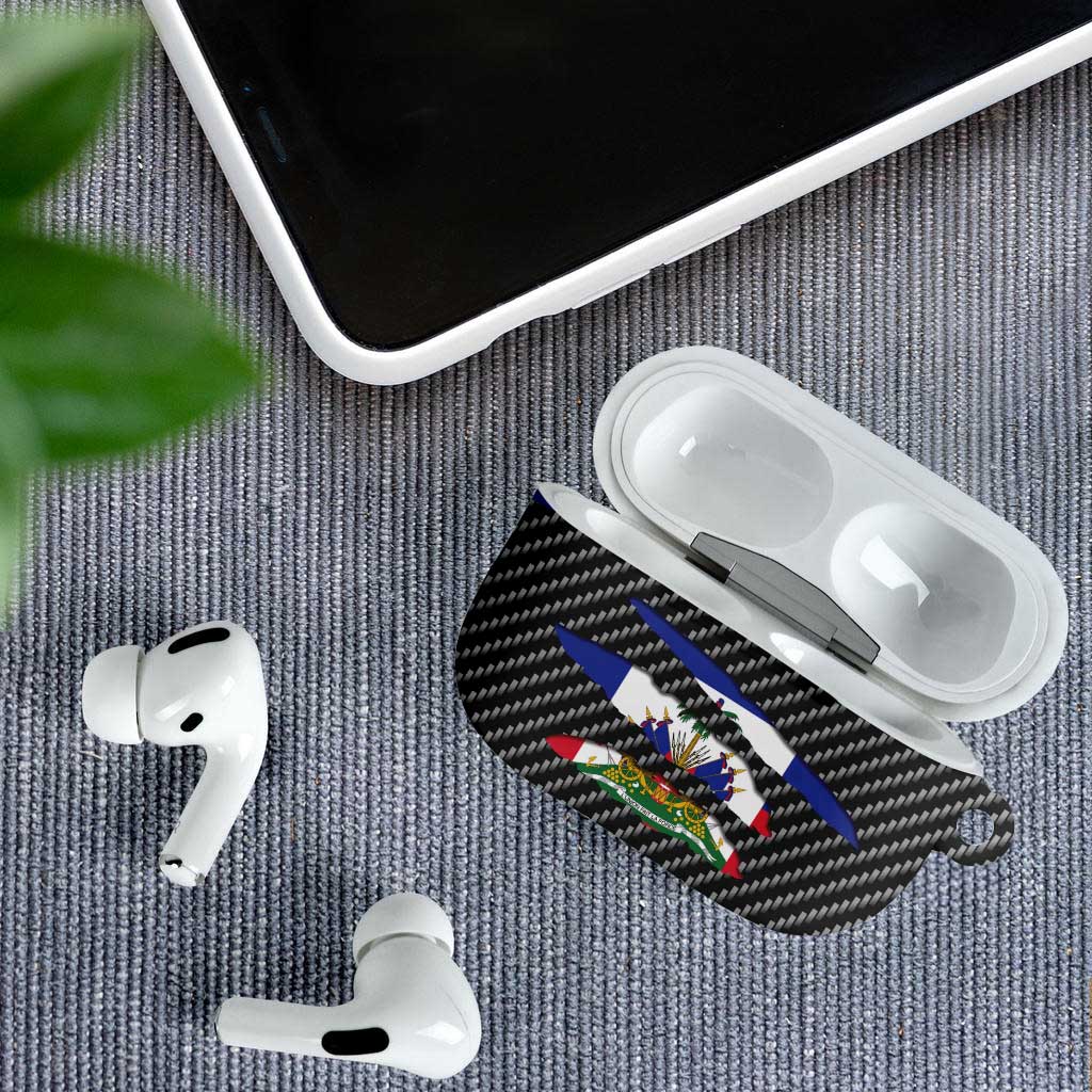 Black Haitians Beast AirPods Case Ripped Flag Graphic