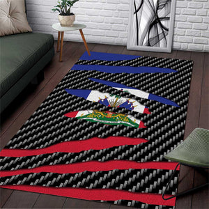 Black Haitians Beast Area Rug Ripped Flag Graphic - African Pride