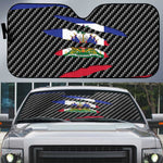 Black Haitians Beast Auto Sun Shade Ripped Flag Graphic