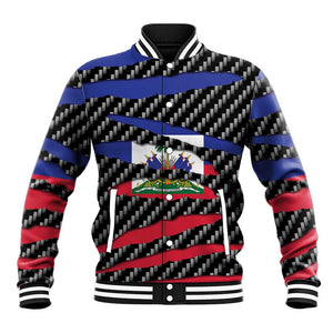 Black Haitians Beast Baseball Jacket Ripped Flag Graphic - African Pride