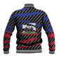 Black Haitians Beast Baseball Jacket Ripped Flag Graphic - African Pride
