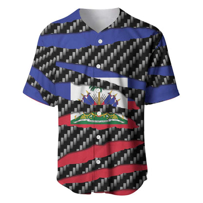 Black Haitians Beast Baseball Jersey Ripped Flag Graphic LT19
