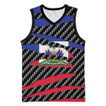 Black Haitians Beast Basketball Jersey Ripped Flag Graphic - African Pride