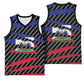 Black Haitians Beast Basketball Jersey Ripped Flag Graphic - African Pride