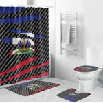 Black Haitians Beast Bathroom Set Ripped Flag Graphic