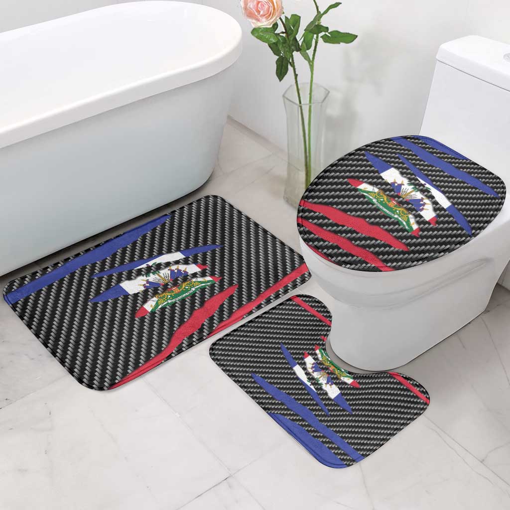 Black Haitians Beast Bathroom Set Ripped Flag Graphic