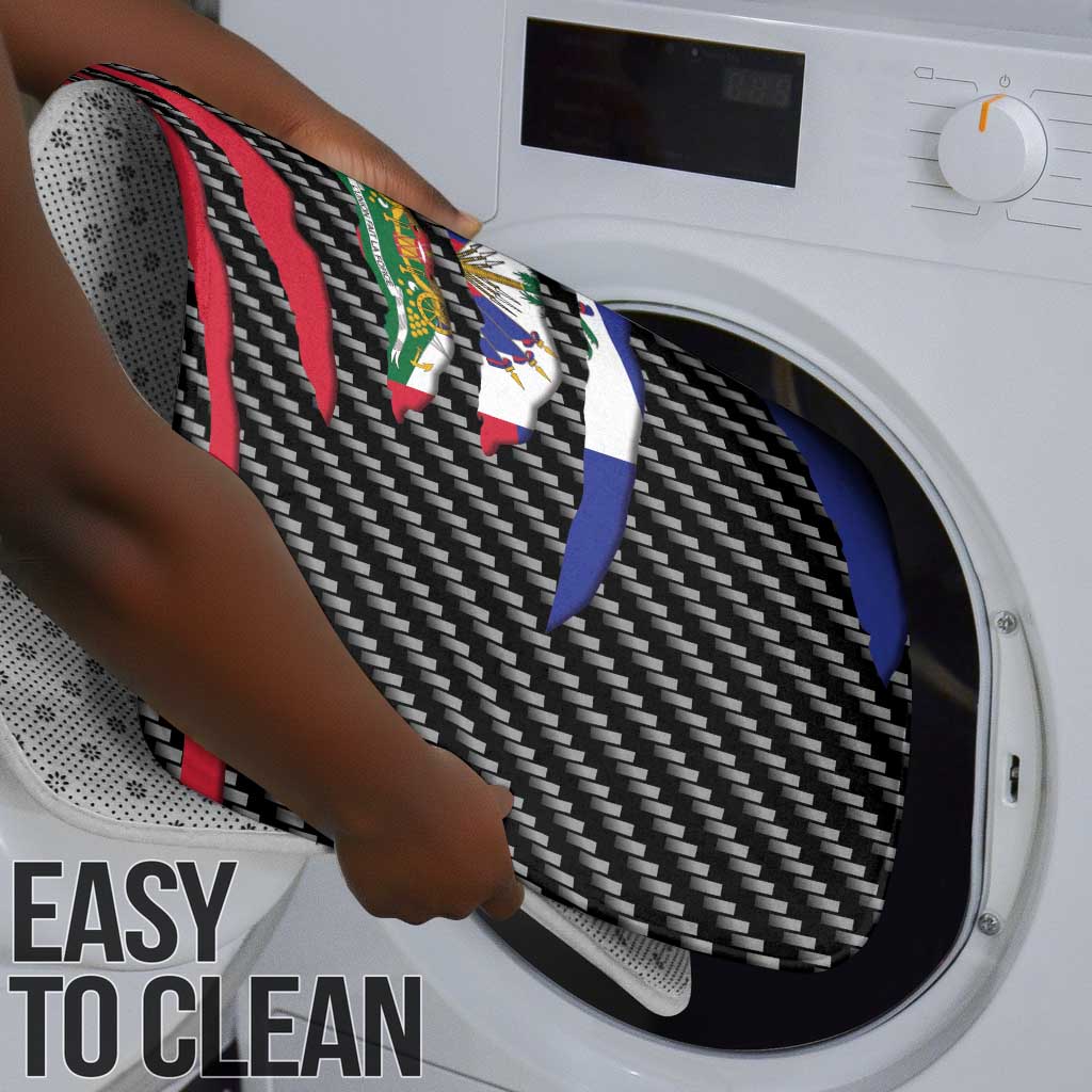 Black Haitians Beast Bathroom Set Ripped Flag Graphic