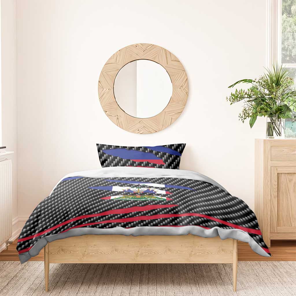 Black Haitians Beast Bedding Set Ripped Flag Graphic - African Pride
