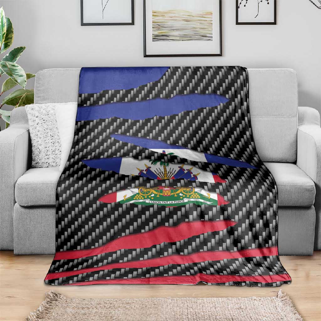 Black Haitians Beast Blanket Ripped Flag Graphic - African Pride